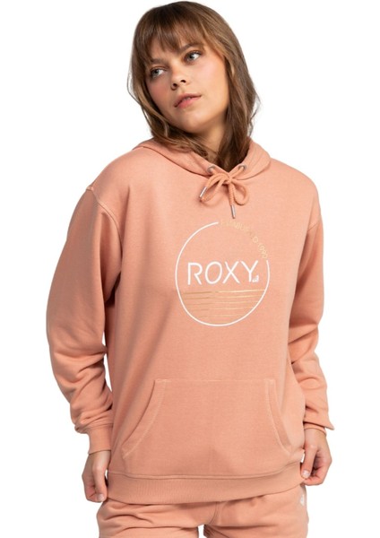 Surf Stoked Hoodie Terry Kadın Pembe Sweatshirt