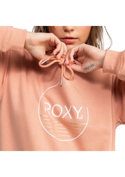 Surf Stoked Hoodie Terry Kadın Pembe Sweatshirt