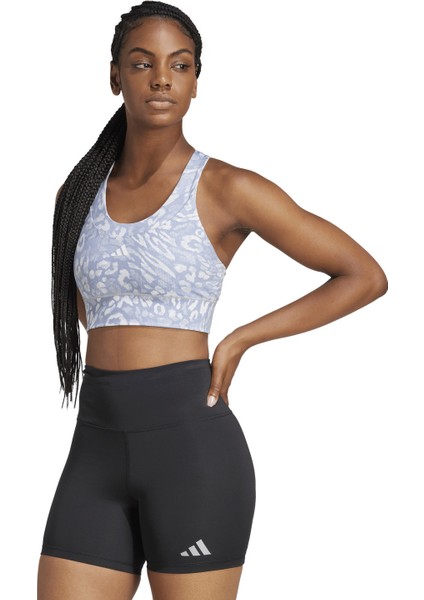 Run Pkt Ms Aop Kadın Gri Fitness Bra