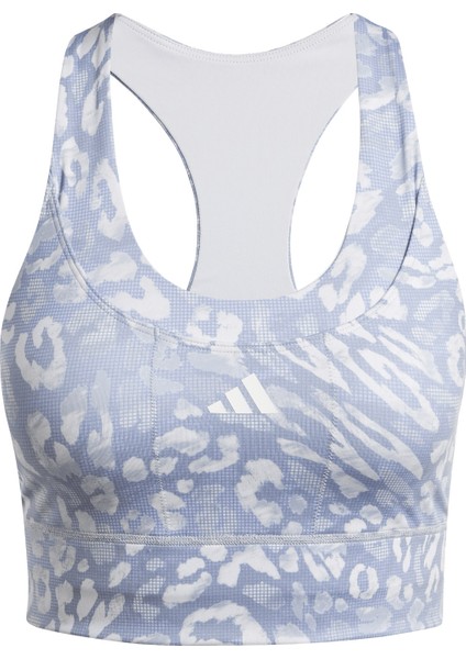 Run Pkt Ms Aop Kadın Gri Fitness Bra