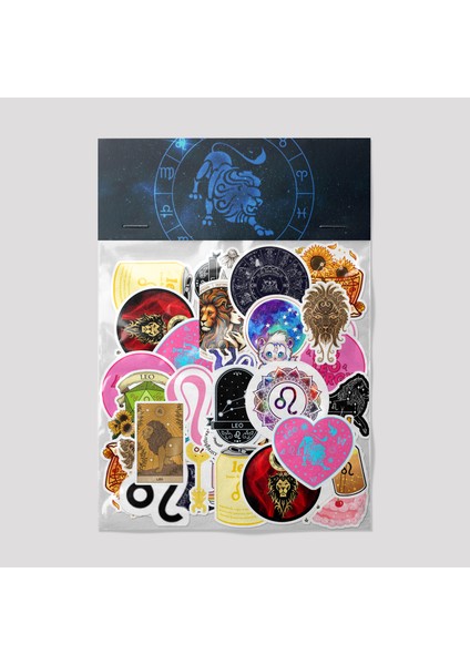 Aslan Burcu Sticker Paketi -Bullet Journal - Ajanda - Planner - Defter - Laptop Etiket Çıkartma Çok Renkli 10 x 15 Paket Boyutu 3 x 5 cm Stickerlar Paket Içeriği 25 Adet Dadi Ramba