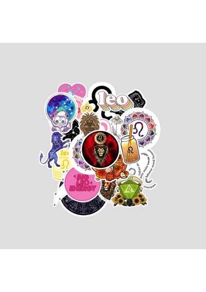 Aslan Burcu Sticker Paketi -Bullet Journal - Ajanda - Planner - Defter - Laptop Etiket Çıkartma Çok Renkli 10 x 15 Paket Boyutu 3 x 5 cm Stickerlar Paket Içeriği 25 Adet Dadi Ramba