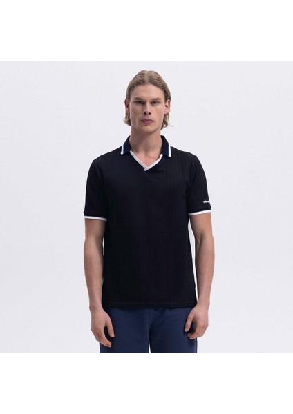 EM491-BK Polo Yaka Erkek T-Shirt - Siyah