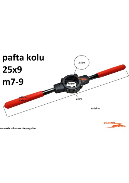 Pafta Kolu 25X9 Diş Açma Kolu M7-9 Küçük Boy fiyatları