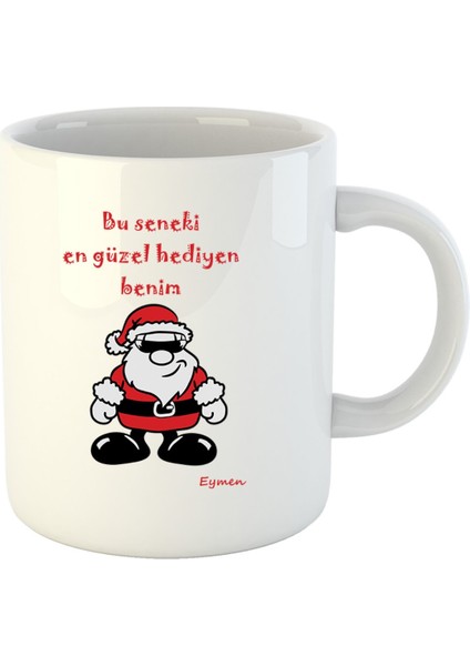 Yılbaşına ve Isme Özel Inci Beyazı Porselen Kupa Standart