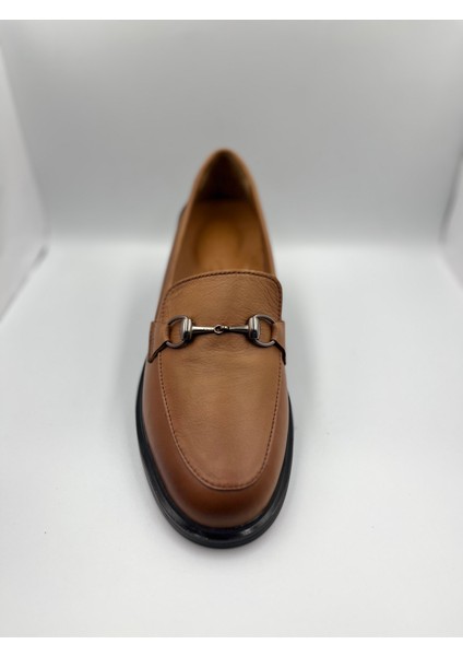 Çelik Kundura Hakiki Deri Günlük Tokalı Yeni Model Loafer Bayan Ayakkabı