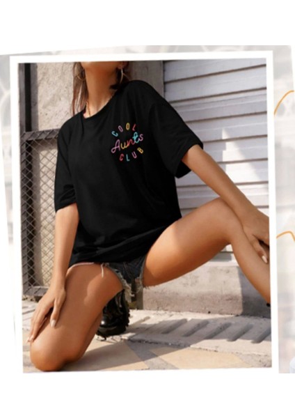 Baskılı T-Shirt - Siyah