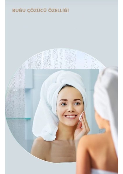 Dokunmatik Akıllı Ayna Bluetoothlu Dokunmatik Buhar Tutmayan 3 Renk Ledli Banyo Aynası Lavabo Aynası 70 cm