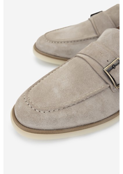 Erkek Deri Bej Süet Loafer Ayakkabı 698 1191-3 Erk Ayk Y25 Bej Suet modelleri