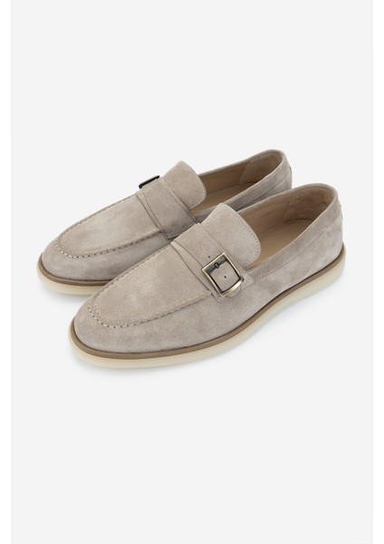 Erkek Deri Bej Süet Loafer Ayakkabı 698 1191-3 Erk Ayk Y25 Bej Suet indirimleri
