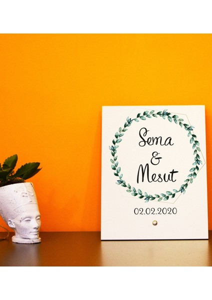 Isme Özel Ahşap Masaüstü Isimlik Söz, Nişan Isimlik - 28 Standart