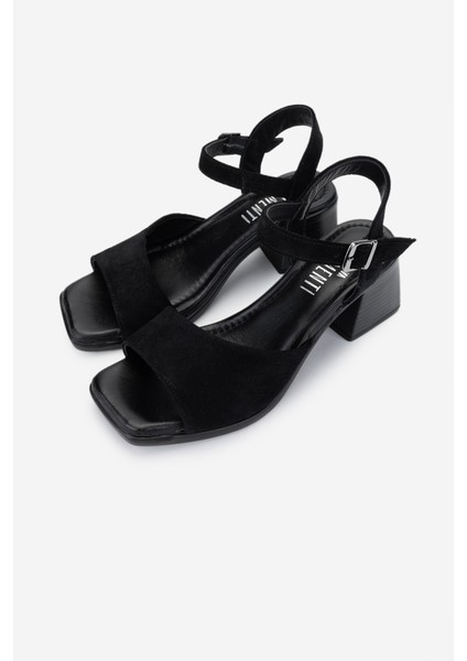 Kadın Deri Siyah Süet Topuklu Sandalet 838 481 Bn Sndlt Y25 Sıyah Suet indirimleri