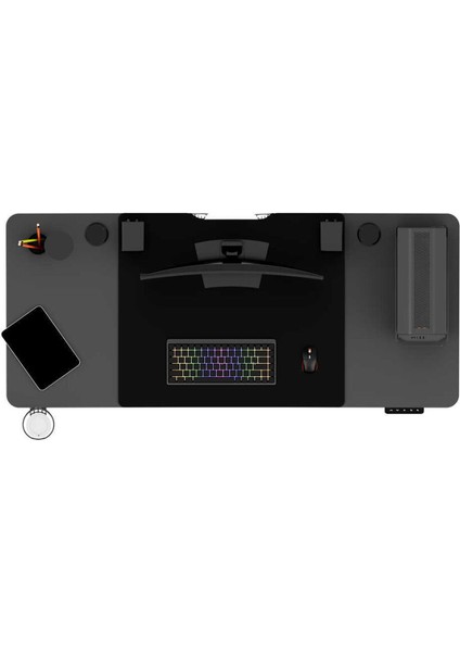 Adore Gaming Elevator- x Yükseklik Ayarlı Oyuncu Masası - Siyah 160 x 72-117 x 75 cm