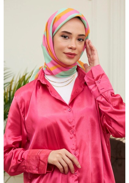 Ipekhan Twist Fuşya Pamuk Viskon Eşarp