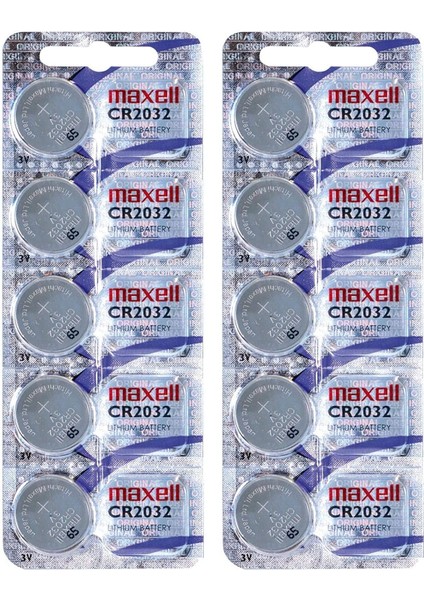 CR2032 2032 Düğme Pil, Toplam 10 Adet