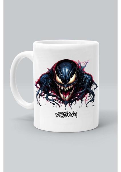 Venom Süper Kahraman Karakter Tasarım Baskılı Beyaz Kupa Bardak
