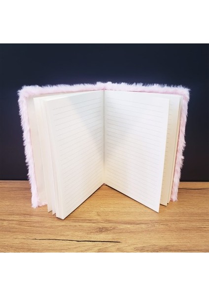 Love Tasarımlı Peluş Kapaklı Defter Hediyelik