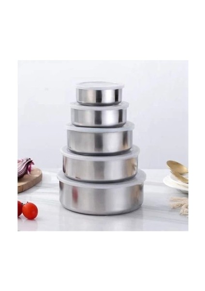 Paslanmaz Çelik Yemek Saklama Kabı Seti