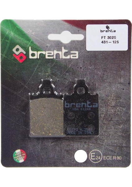431-125 Brenta Organik Ft 3025 Fren Balata