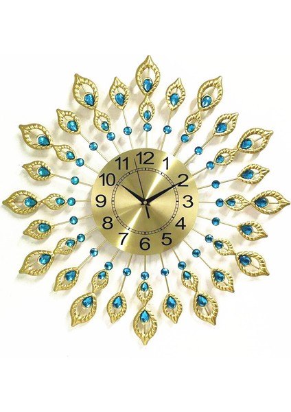 60CM Yaratıcı Tavus Kuşu Duvar Saati Kişiselleştirilmiş Sessiz Oturma Odası Dekorasyon Saati (Yurt Dışından)