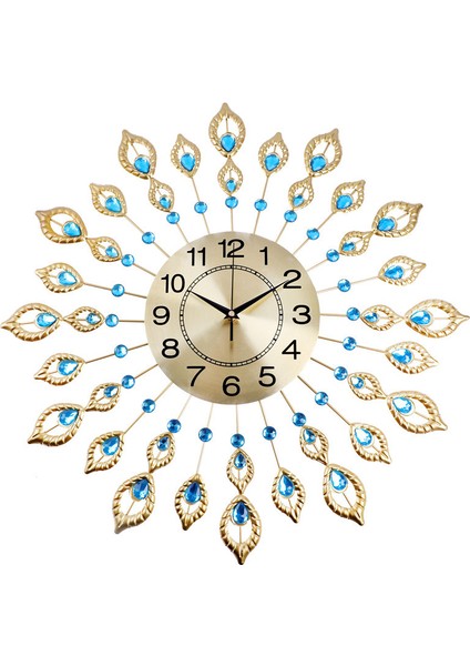 60CM Yaratıcı Tavus Kuşu Duvar Saati Kişiselleştirilmiş Sessiz Oturma Odası Dekorasyon Saati (Yurt Dışından)