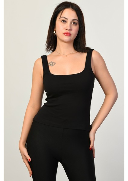 Kalın Askılı Kadın Bluz - Siyah Siyah - 42 fiyatları