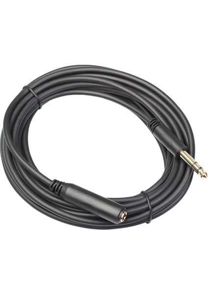 1/4 Trs 6.35MM Erkek - 6.35MM Dişi Stereo Uzatma Kablosu 180CM (Yurt Dışından)