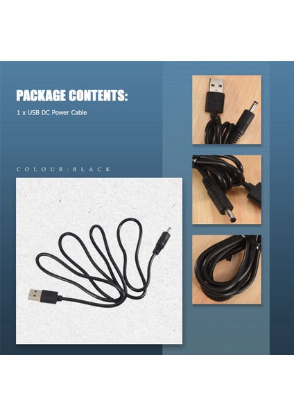 Yüksek Hızlı USB 2.0 A Erkek - Dc 4.0mm x 1.7mm Güç Kablosu 3ft Siyah (Yurt Dışından)