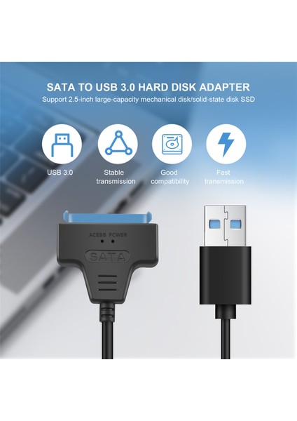 Sata Iii USB 3.0 Kablo Adaptörü Harici Sabit Sürücü 2.5 Inç 50 cm (Yurt Dışından) indirimleri