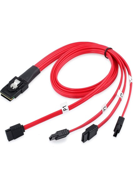 Sas - 4 Sata Kablo Çıkışı Sas Erkek SFF-8087 - 4 Sata Dişi Kablo (Yurt Dışından)