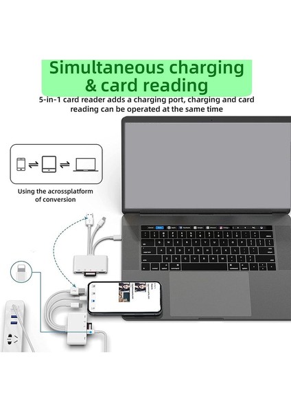 Apple 13 Dönüştürücü Için iPhone iPad Için Micro-Sd Tf Kart Okuyucu Kiti Için Otg USB Kamera Çoklu Bellek Adaptörü (Yurt Dışından) indirimleri