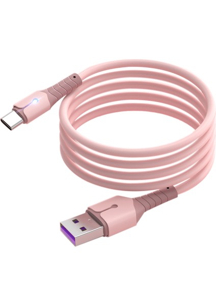 USB C Veri Kablosu Oksijensiz Saf Bakır Çekirdek Sıvı (1 5 M Pembe) (Yurt Dışından)