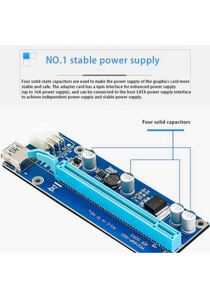 Bitcoin Madencisi Için 6 Paket 1x Ila 16X Sata Ila 6pin Molex Usb3.0 Kablosu (Yurt Dışından)