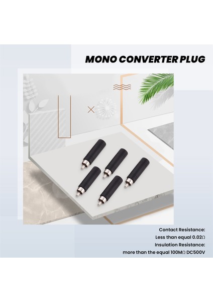 5x Mono Dişi Jak Rca Erkek Fiş Ses Adaptörü Kablosu Dönüştürücü (Yurt Dışından)