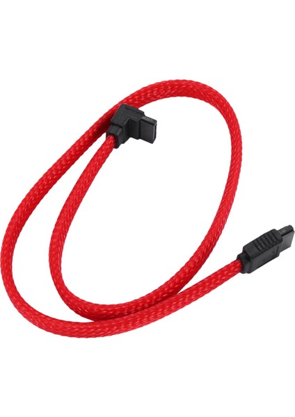 50CM Sata 3.0ııı Sata3 7pin 6gb/s Veri Kablosu Naylon Kılıflı (Kırmızı) (Yurt Dışından)