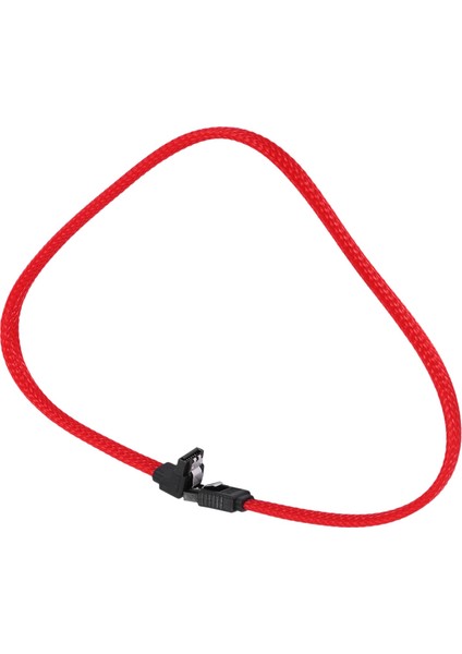 50CM Sata 3.0ııı Sata3 7pin 6gb/s Veri Kablosu Naylon Kılıflı (Kırmızı) (Yurt Dışından)