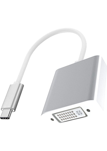 Usb3.1 Tip C Erkek To Güç Kablosu Konnektörü Dizüstü Monitör Gümüş (Yurt Dışından)