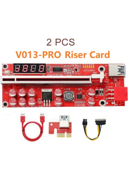 Adet V013 Pro Pcıe Yükseltici Kart Sata Güç Kablosu Madencilik Madencileri Için (Yurt Dışından) fiyatları