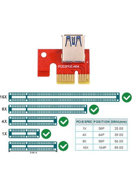 Adet V013 Pro Pcıe Yükseltici Kart Sata Güç Kablosu Madencilik Madencileri Için (Yurt Dışından) fırsatları