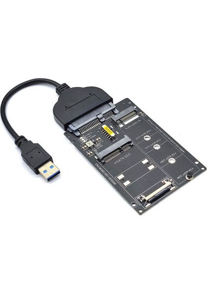 Ngff+Msata - Sata3.0 Adaptör Kartı+Usb - Sata Kablosu M2 Anahtar Bm (Yurt Dışından)