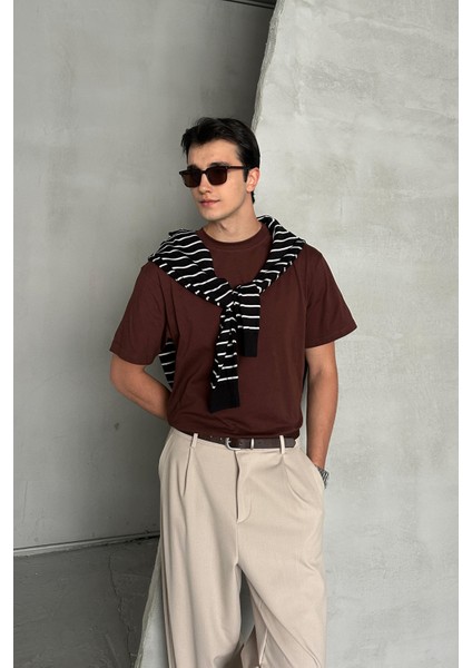 Erkek %100 Pamuk Oversize Basic T-Shirt fiyatları