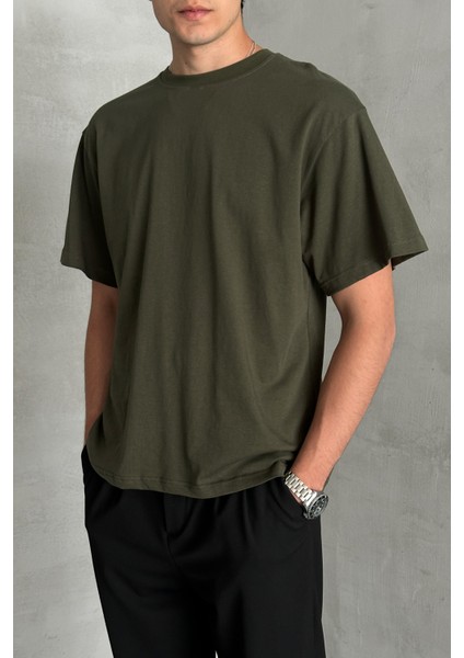 Erkek %100 Pamuk Oversize Basic T-Shirt fiyatları