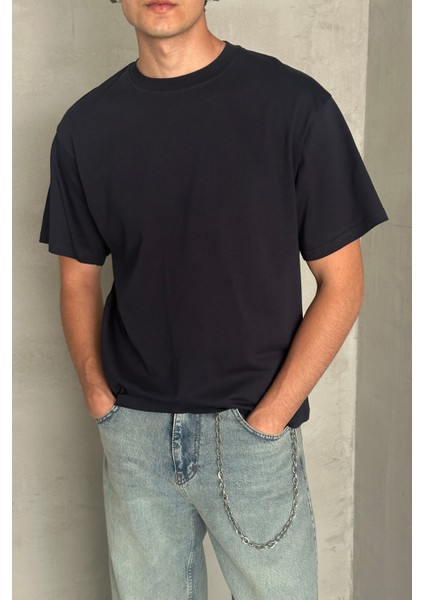 Erkek %100 Pamuk Oversize Basic T-Shirt fiyatları