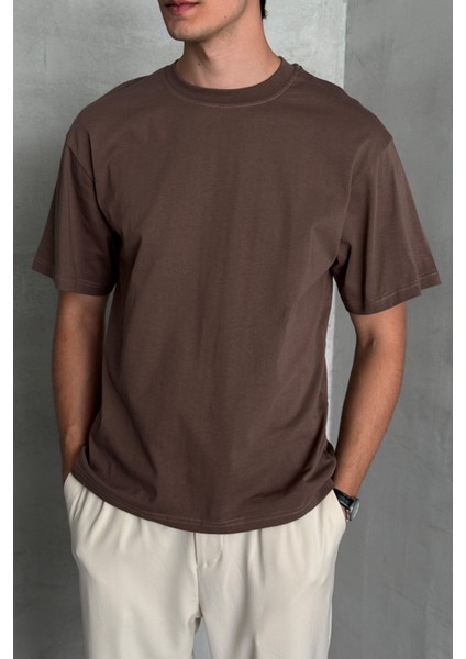 Erkek %100 Pamuk Oversize Basic T-Shirt modelleri