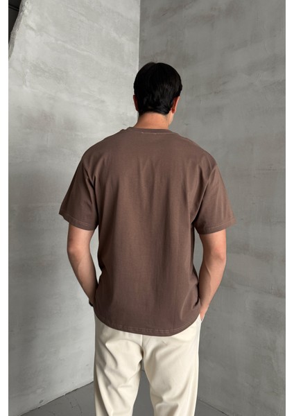 Erkek %100 Pamuk Oversize Basic T-Shirt