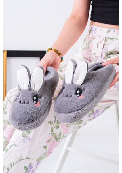 Pofuduk Hayvan Figürlü Panduf Kadın Ev Terliği Bohça Terliği Misafir Terliği