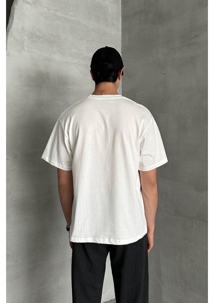 Erkek %100 Pamuk Oversize Basic T-Shirt indirimleri