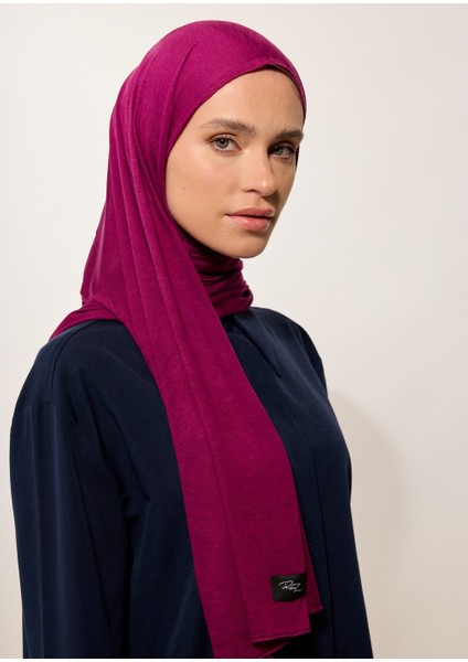 Rabia Z - Penye Koyu Vişne Şal