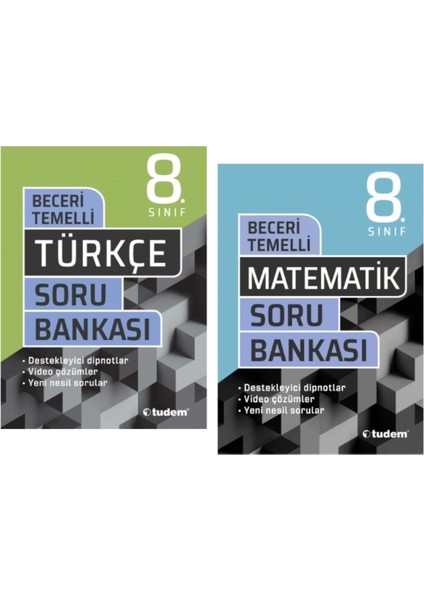 Tudem Yayınları 8.sınıf Lgs Beceri Temelli Türkçe - Matematik - Soru Bankası