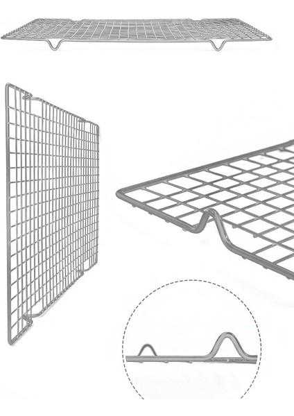 Çelik 41X26 cm Soğutma Glaso Teli Servis Sunum Sos Izgarası Fırın Teli MT121 fiyatları